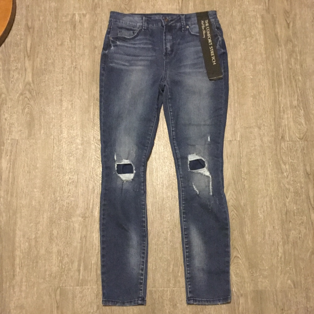 mid-rise skinny jeans